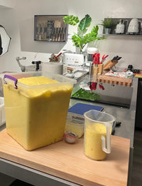 Impasto di panettone lievitato nella cucina di Talent Kitchen